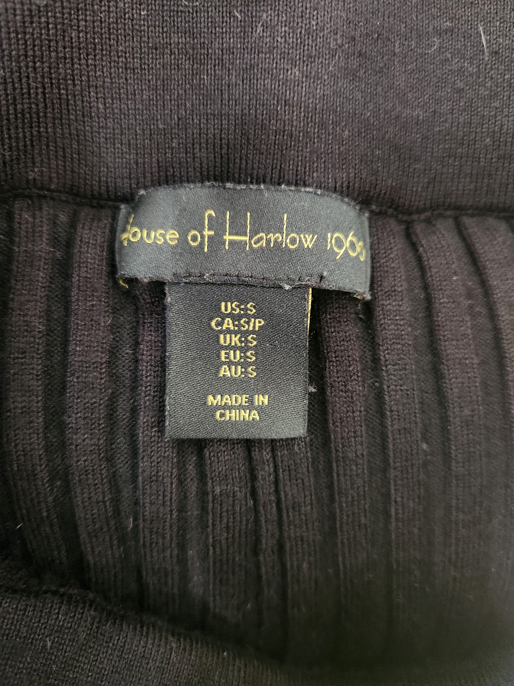House of Harlow 1960 Ribbed Knit Flare High Waist Leggings Size Small - Picture 4 of 4